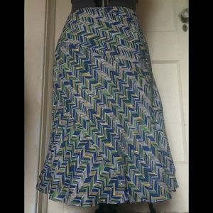 Print Silk Skirt